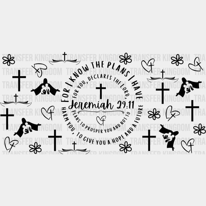 Jeremiah Verse - Religion Cup Wrap UV Sticker Permanent UV DTF Decal