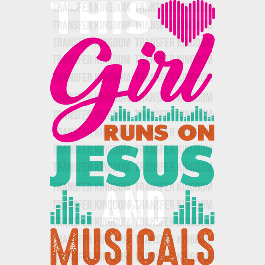 Jesus And Musicals - Singing Dtf Heat Transfer Unisex S & M (10’’) / Light Color Design See Imaging