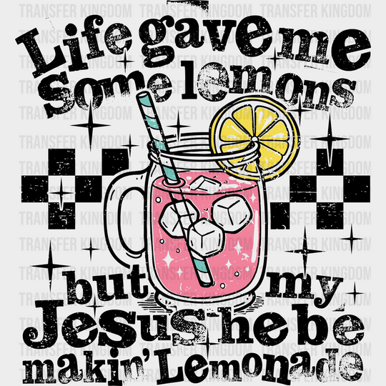 Jesus Be Makin’ Lemonade Christianity DTF Transfer Adult Unisex S & M (10’’) / Dark Color Design (See Imaging)