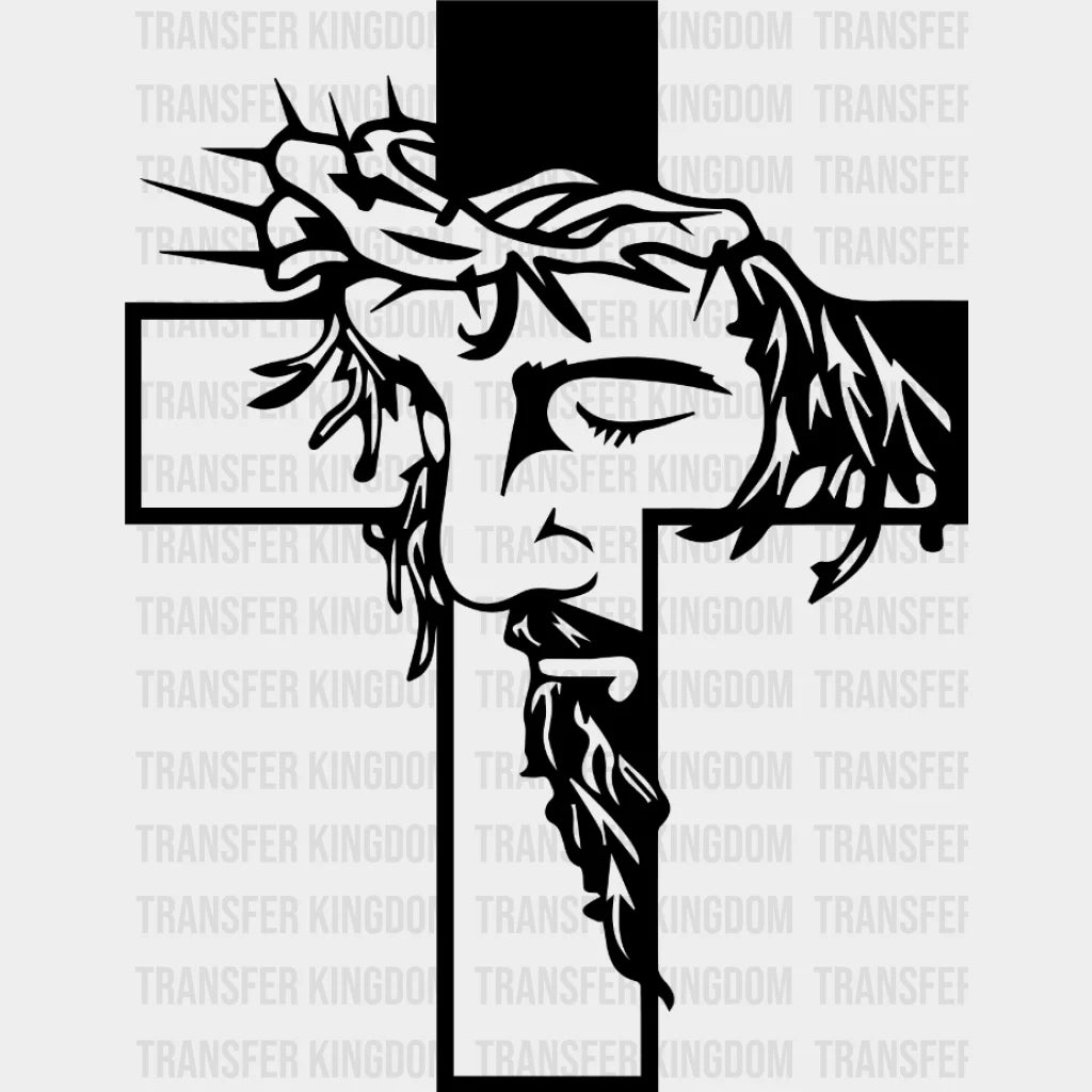 Jesus Christ With Cross - Christian Design Dtf Heat Transfer