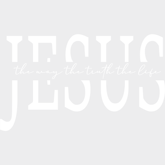 Jesus The Way The Truth The Life - Christianity DTF Transfer Adult Unisex - S & M (10’’) / Light Color Design (See