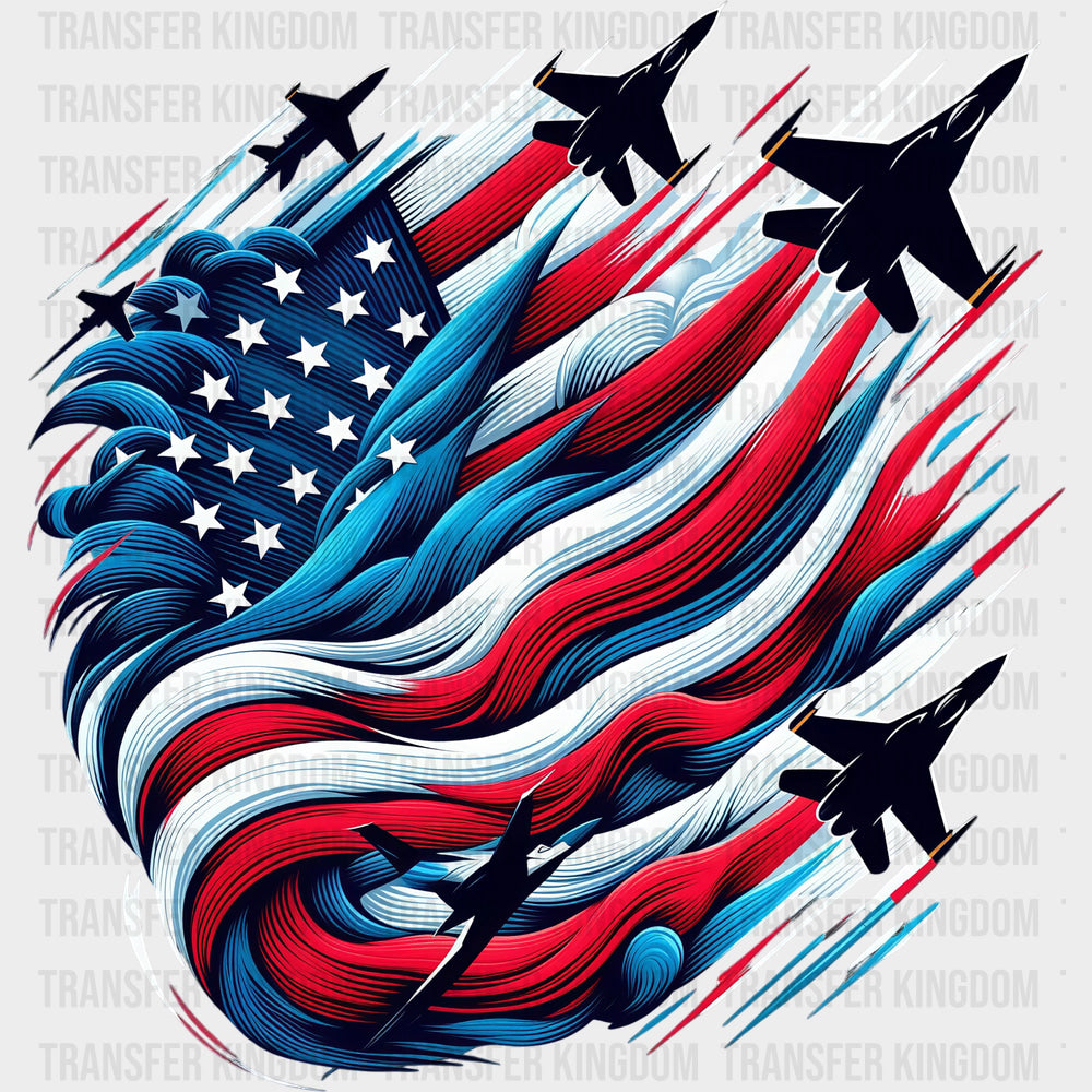 Jet Contrails USA Flag - Air Force DTF Transfers