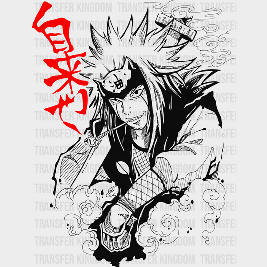 Jiraiya Red Design - Naruto Iron On Dtf Transfer