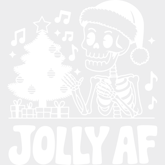 Jolly AF 4 Colors - Christmas DTF Transfer Adult Unisex - S & M (10’’) / Light Color Design (See Imaging)