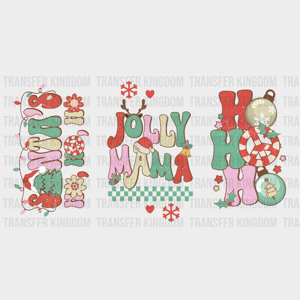 Jolly Mama - Christmas Cup Wrap Uv Sticker Permanent Dtf Decal