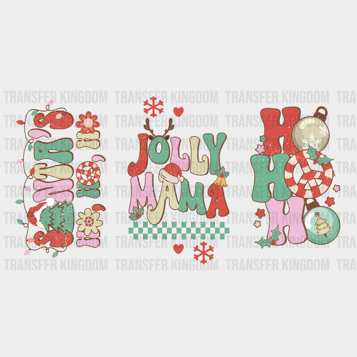 Jolly Mama - Christmas Cup Wrap UV Sticker Permanent UV DTF Decal