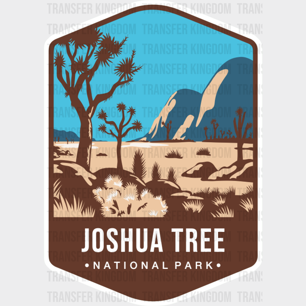 Joshua Tree National Park Colorful Design - National Parks DTF Transfer