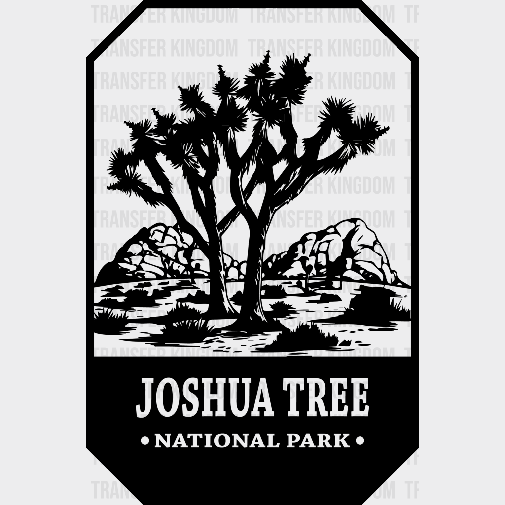 Joshua Tree National Park Design - Parks Dtf Transfers Unisex S & M (10’) / Dark Color See Imaging