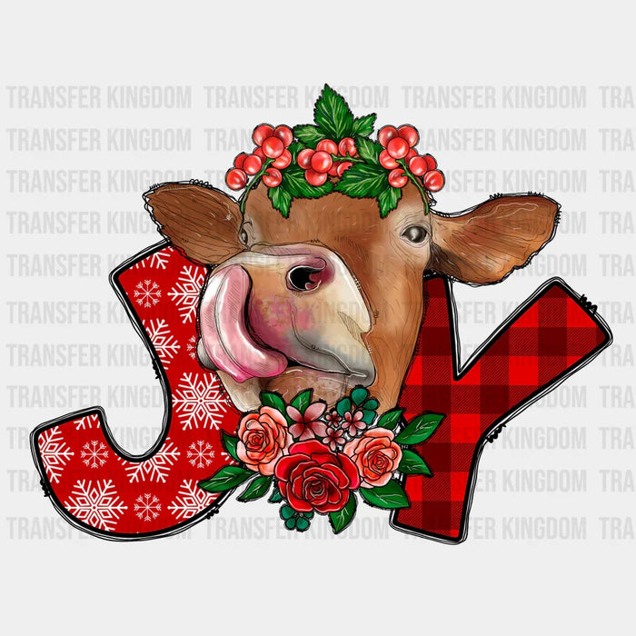 JOY COW Christmas Design - DTF heat transfer