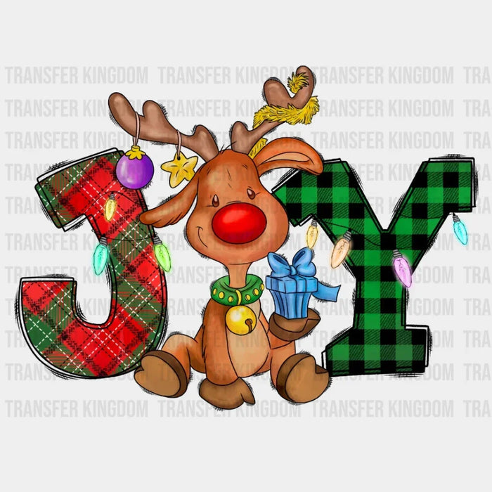 Joy Deer Christmas Design - DTF heat transfer
