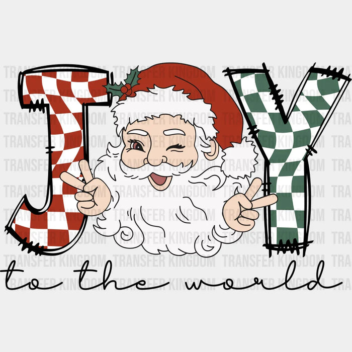 JOY SANTA Christmas Design, Christmas Design, Dtf Heat Transfer