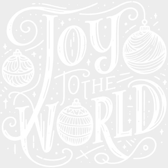 Joy To The World 4 Colors - Christmas DTF Transfer Adult Unisex - S & M (10’’) / White Color Design (See Imaging)