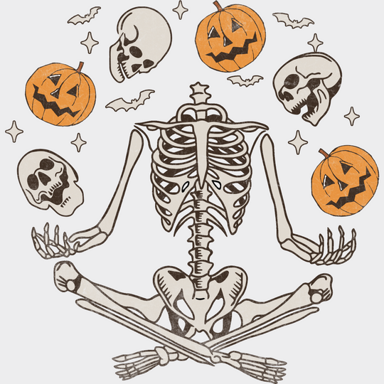 Juggling Skeleton - Halloween DTF Transfer Adult Unisex - S & M (10’’) / Light Color Design (See Imaging)
