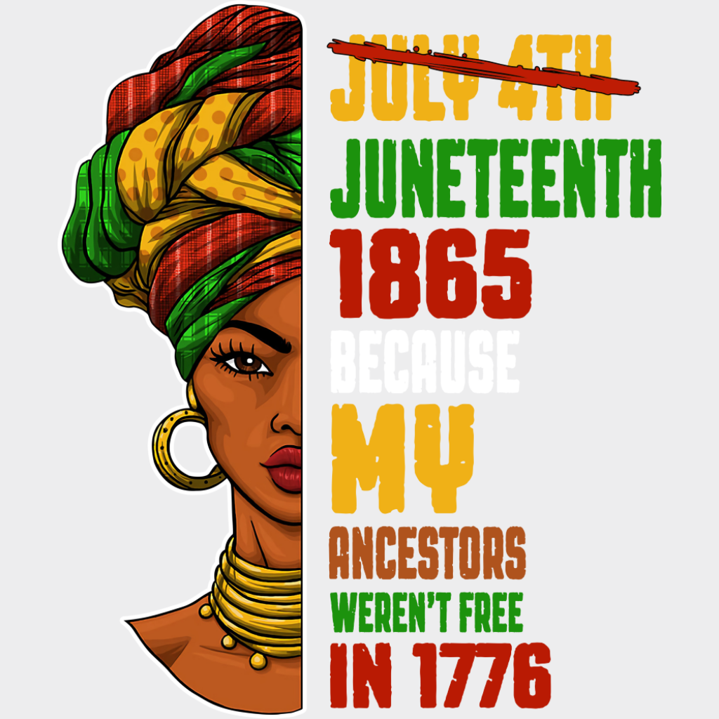 July 4th Juneteenth 1865 - Juneteenth DTF Transfer Adult Unisex - S & M (10’’) / Light Color Design (See Imaging)