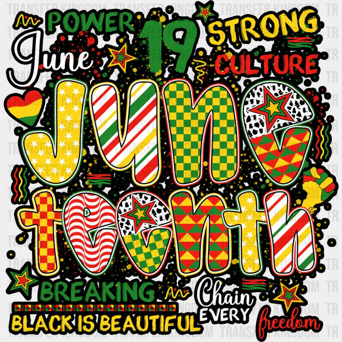 June 19 Black Is Beautiful - Juneteenth DTF Transfer