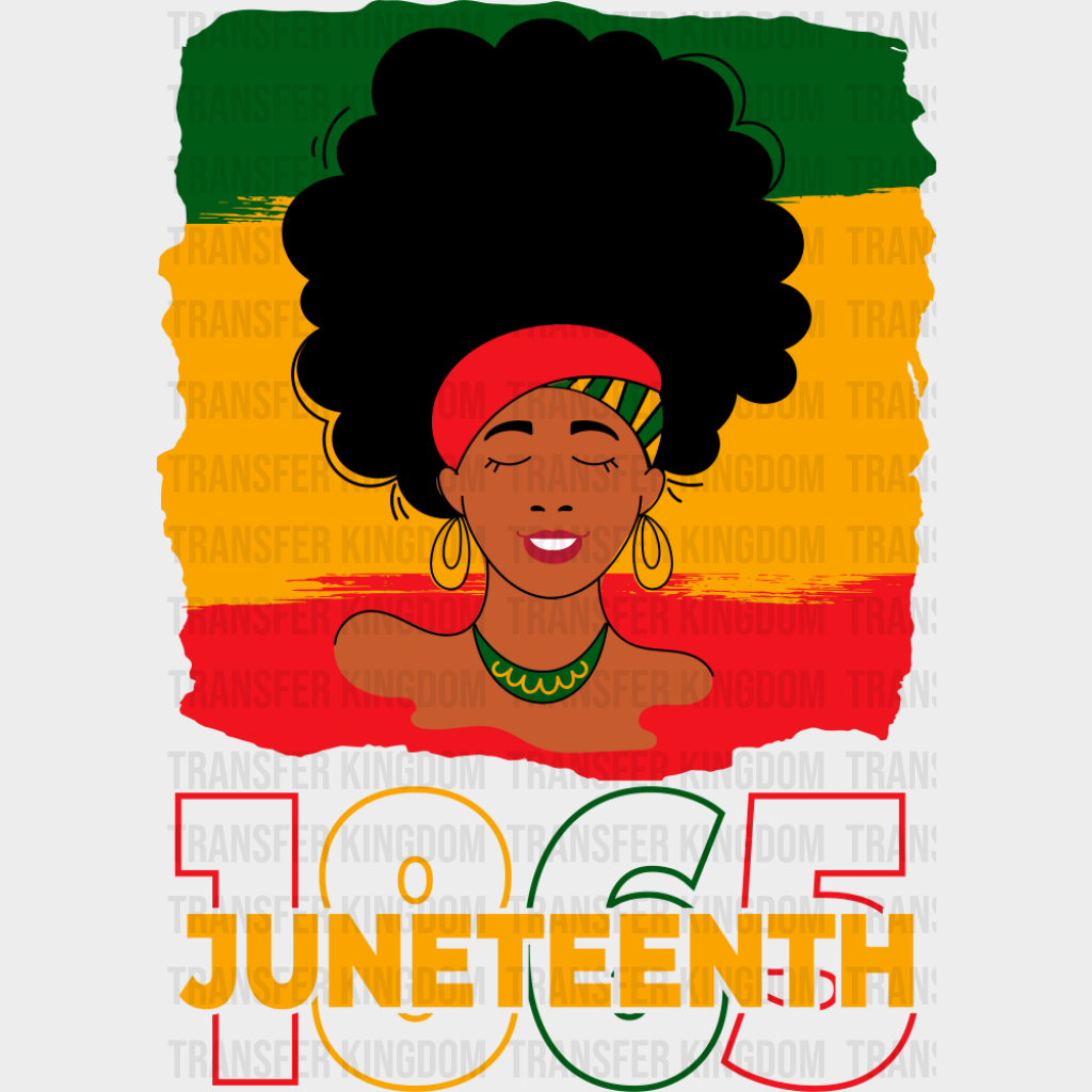Juneteenth 1865 Afro Girl - Juneteenth DTF Transfer