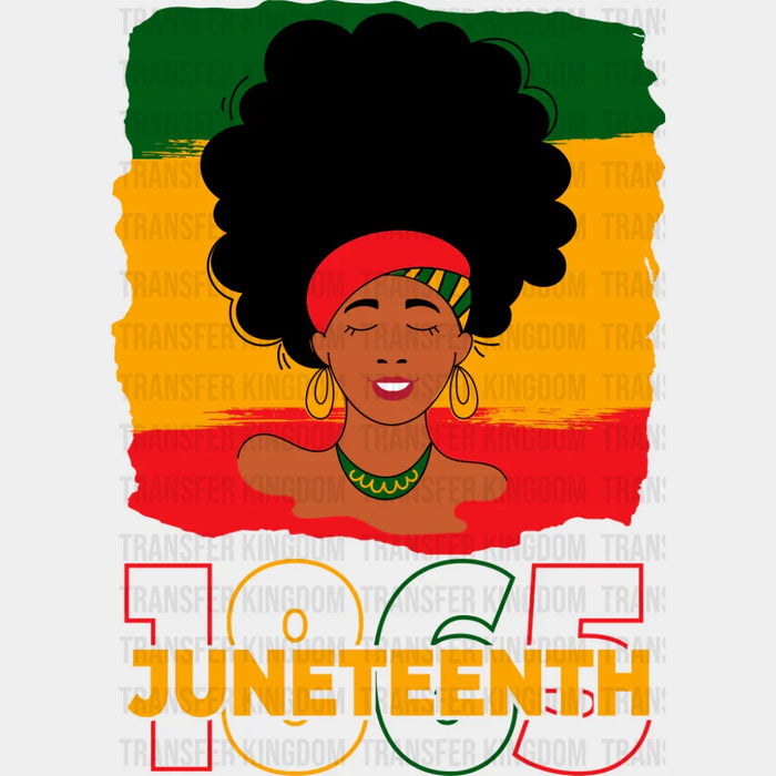 Juneteenth 1865 Afro Girl - Juneteenth DTF Transfer
