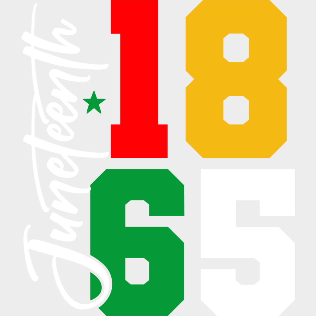 Juneteenth 1865 B&W - Juneteenth DTF Transfer Adult Unisex - S & M (10’’) / Light Color Design (See Imaging)