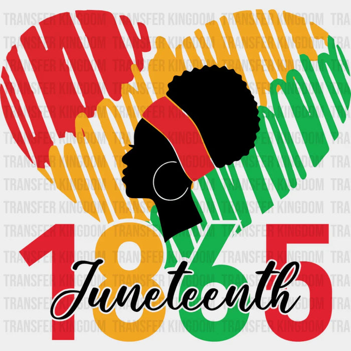 Juneteenth 1865 Heart - Juneteenth DTF Transfer