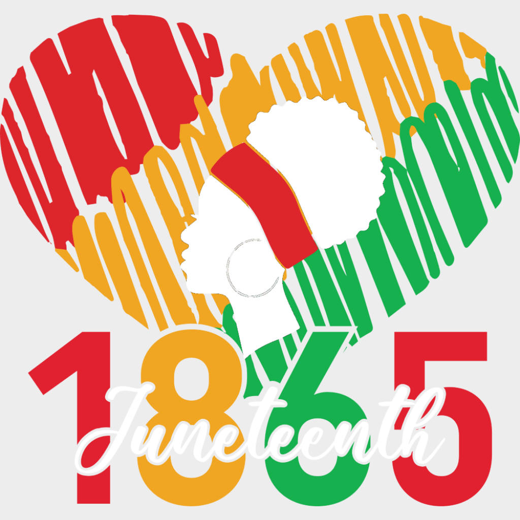 Juneteenth 1865 Heart - Juneteenth DTF Transfer Adult Unisex - S & M (10’’) / Light Color Design (See Imaging)