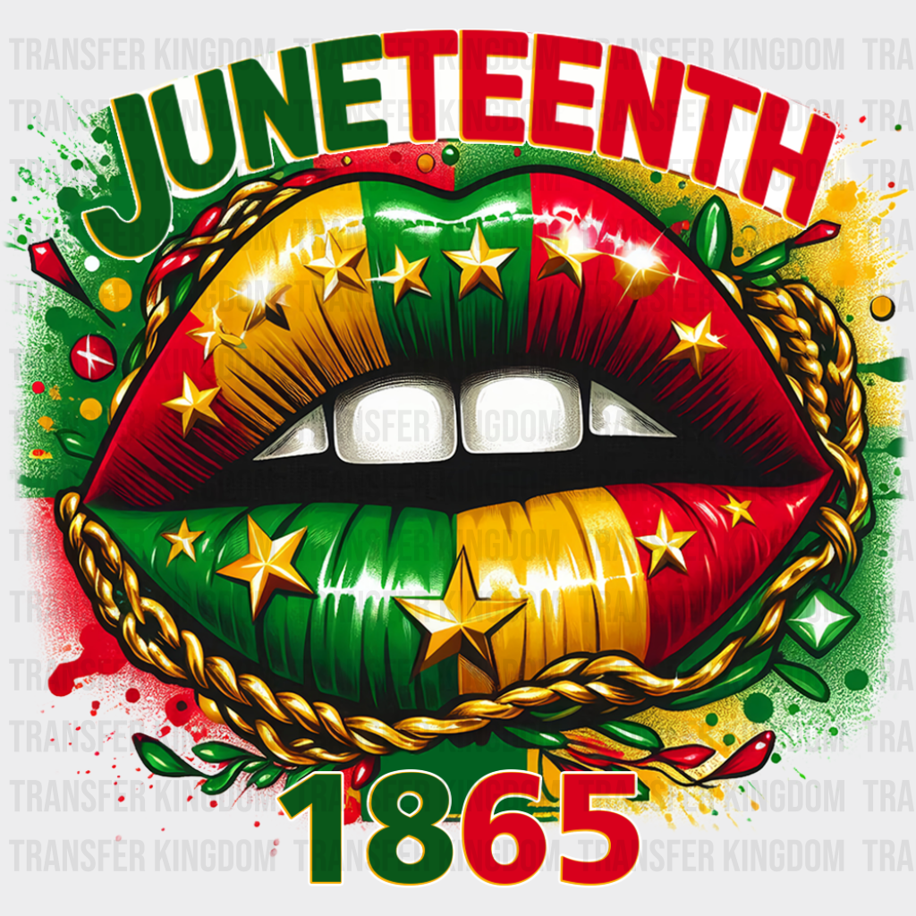 Juneteenth 1865 Lips - Juneteenth DTF Transfer