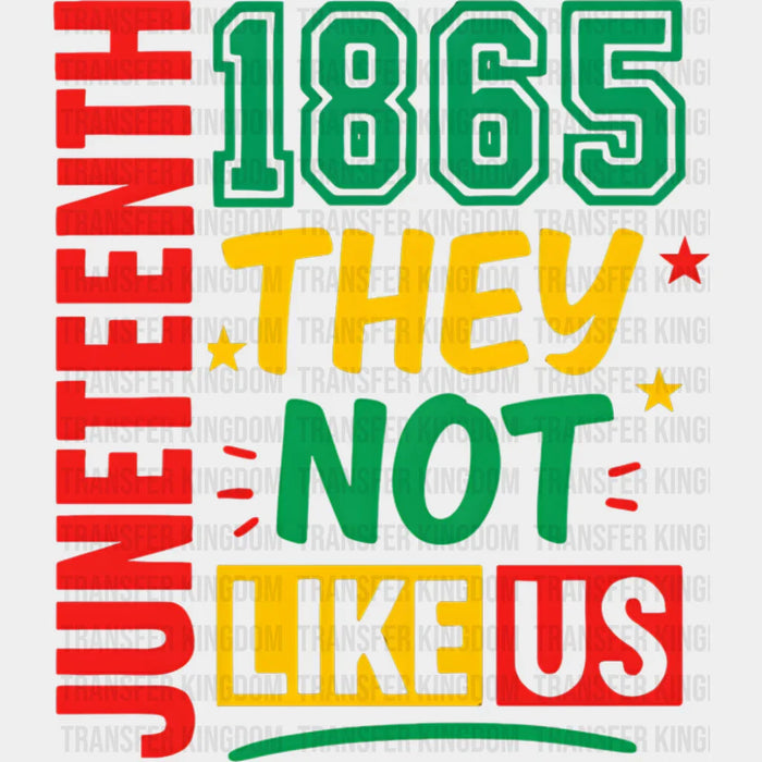 Juneteenth 1865 They Not Like Us - Juneteenth DTF Transfer
