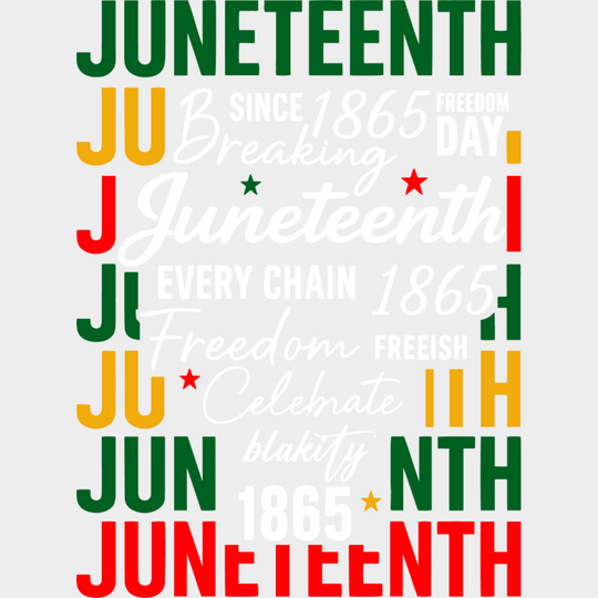 Juneteenth B&W Design - Juneteenth DTF Transfer Adult Unisex - S & M (10’’) / Light Color Design (See Imaging)