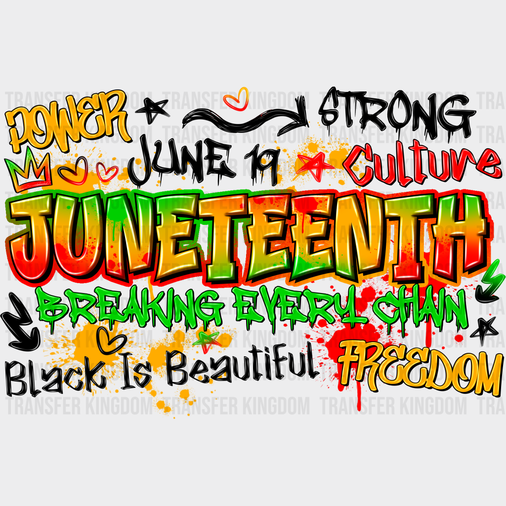 Juneteenth Black Is Beautiful - Dtf Heat Transfer Unisex S & M (10’) / Dark Color Design (See