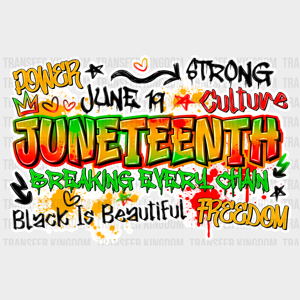 Juneteenth Black Is Beautiful - Dtf Heat Transfer Unisex S & M (10’) / Light Color Design (See