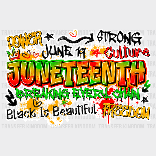 Juneteenth Black Is Beautiful - Dtf Heat Transfer Unisex S & M (10’) / Light Color Design (See