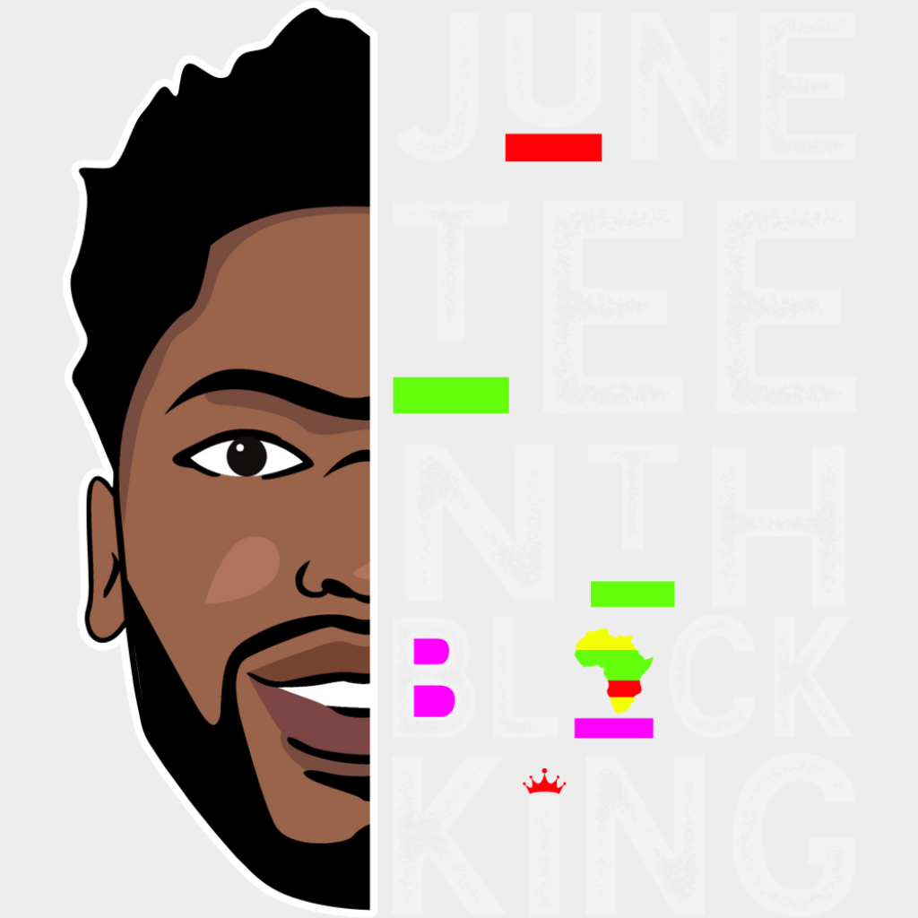 Juneteenth Black King - Juneteenth DTF Transfer Adult Unisex - S & M (10’’) / Light Color Design (See Imaging)