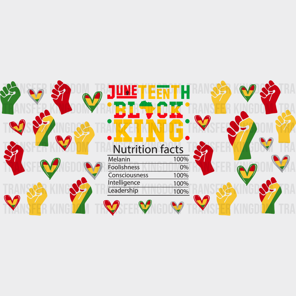 Juneteenth Black King - History Month Cup Wrap Uv Sticker Permanent Dtf Decal