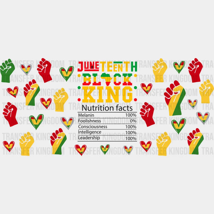 Juneteenth Black King - Black History Month Cup Wrap UV Sticker Permanent UV DTF Decal