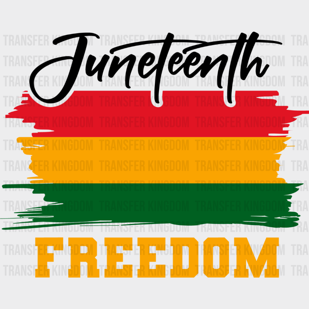 Juneteenth Freedom - Juneteenth DTF Transfer Adult Unisex - S & M (10’’) / Dark Color Design (See Imaging)