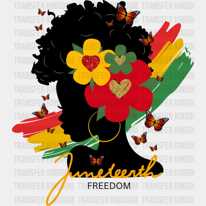 Juneteenth Freedom Flowers - Juneteenth DTF Transfer