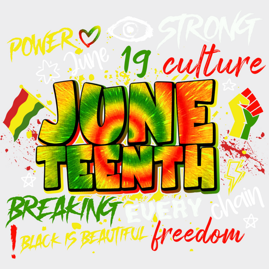 Juneteenth Retro Design - Juneteenth DTF Transfer Adult Unisex - S & M (10’’) / Light Color Design (See Imaging)