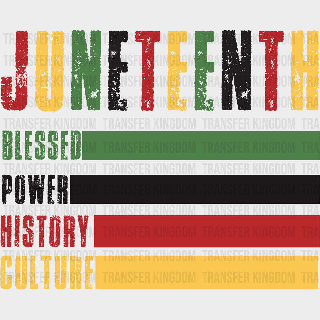 Juneteenth Stripes Design - Dtf Heat Transfer