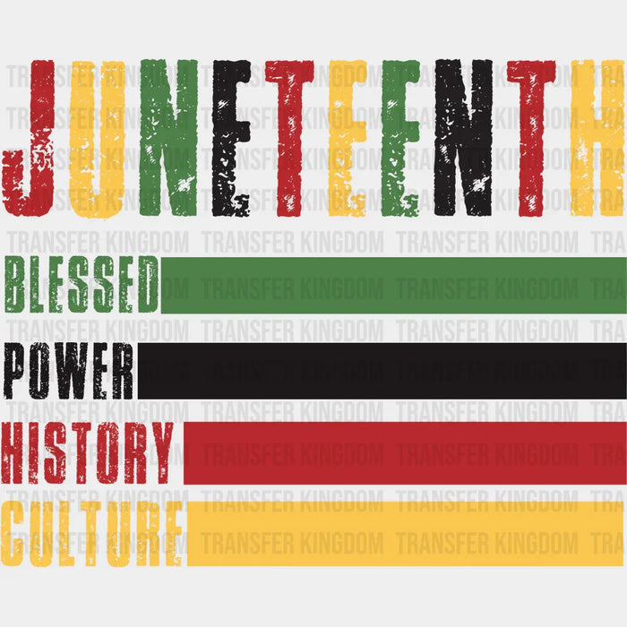 Juneteenth Stripes Design - Juneteenth DTF Heat Transfer