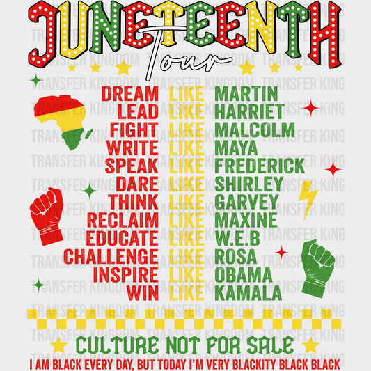 Juneteenth Tour Design - Dtf Heat Transfer