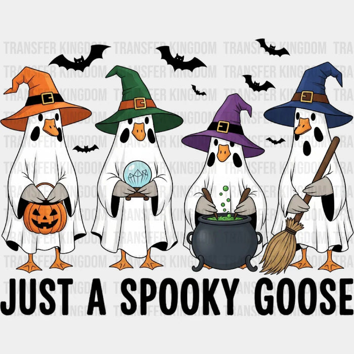Just A Spooky Goose B&W Bats - Halloween DTF Transfer