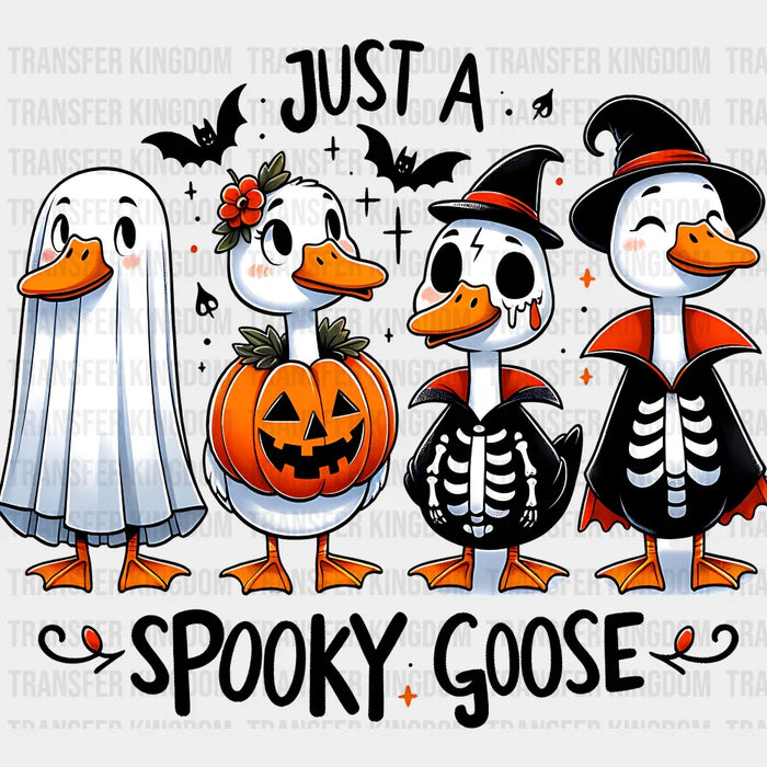 Just A Spooky Goose Black & White Design - Halloween DTF Transfer