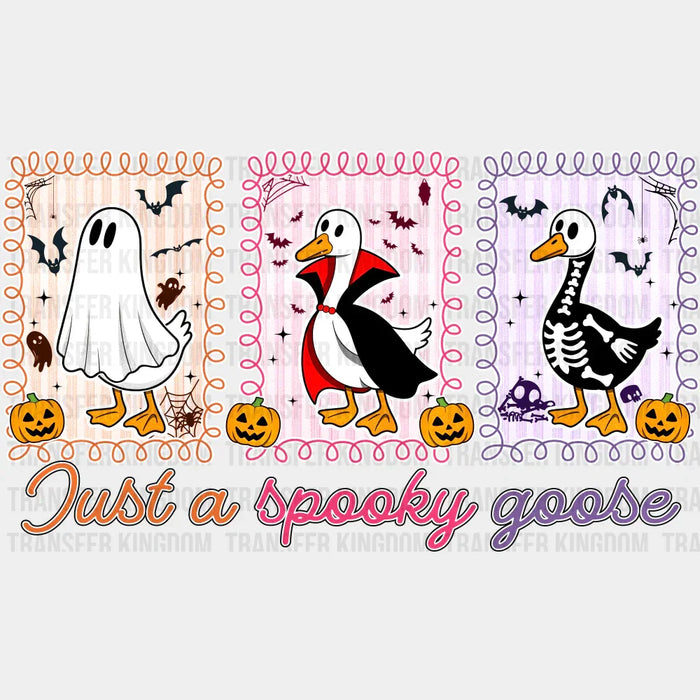 Just A Spooky Goose Colorful Design - Halloween DTF Transfer