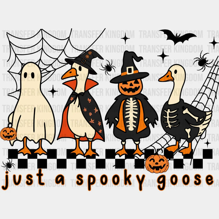 Just A Spooky Goose Spider Webs - Halloween DTF Transfer