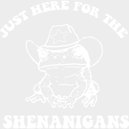 Just Here For The Shenanigans - St. Patrick’s Day DTF Transfer Adult Unisex - S & M (10’’) / Light Color Design (See