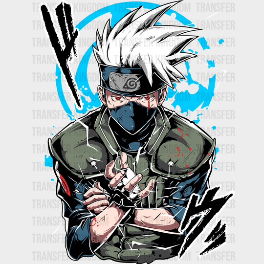 Kakashi Hatake Blue Design - Naruto Iron On Dtf Transfer