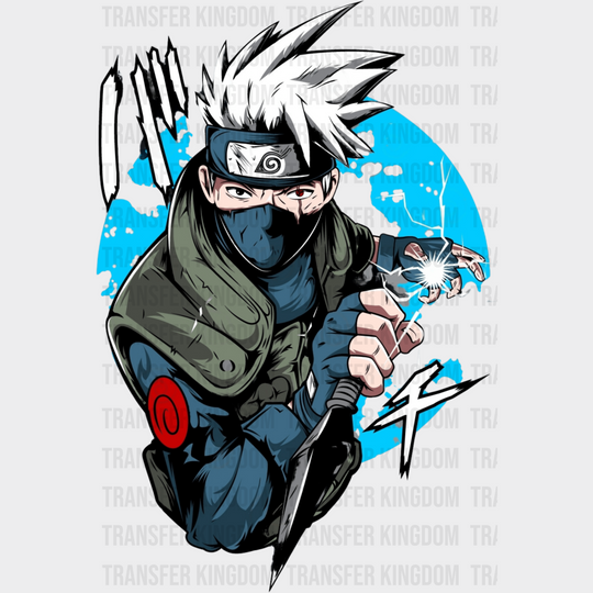 Kakashi Hatake Blue Design - Naruto Iron On Dtf Transfer