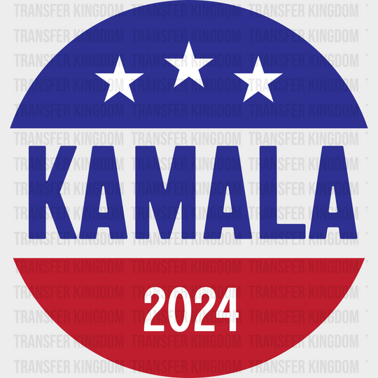 Kamala 2024 Circle Design - Election Dtf Transfer Unisex S & M (10’) / Dark Color See Imaging