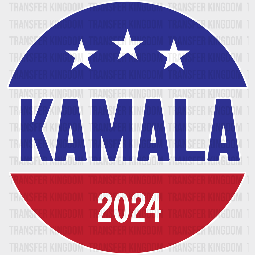 Kamala 2024 Circle Design - Election Dtf Transfer Unisex S & M (10’) / Light Color See Imaging