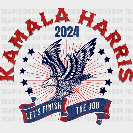 Kamala Harris 2024 Eagle Design - Election Dtf Transfer Unisex S & M (10’) / Dark Color See Imaging