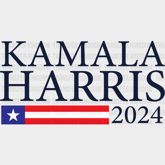 Kamala Harris Texas Flag 2024 Design - Election Dtf Transfer Unisex S & M (10’) / Dark Color See